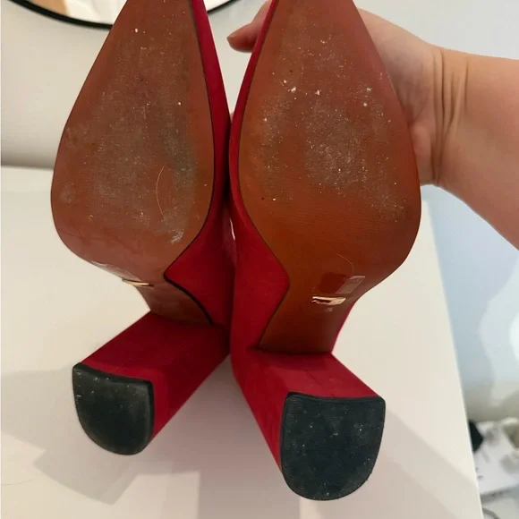 L'INTERVALLE Red Block Heel Pumps - Picture 4 of 5